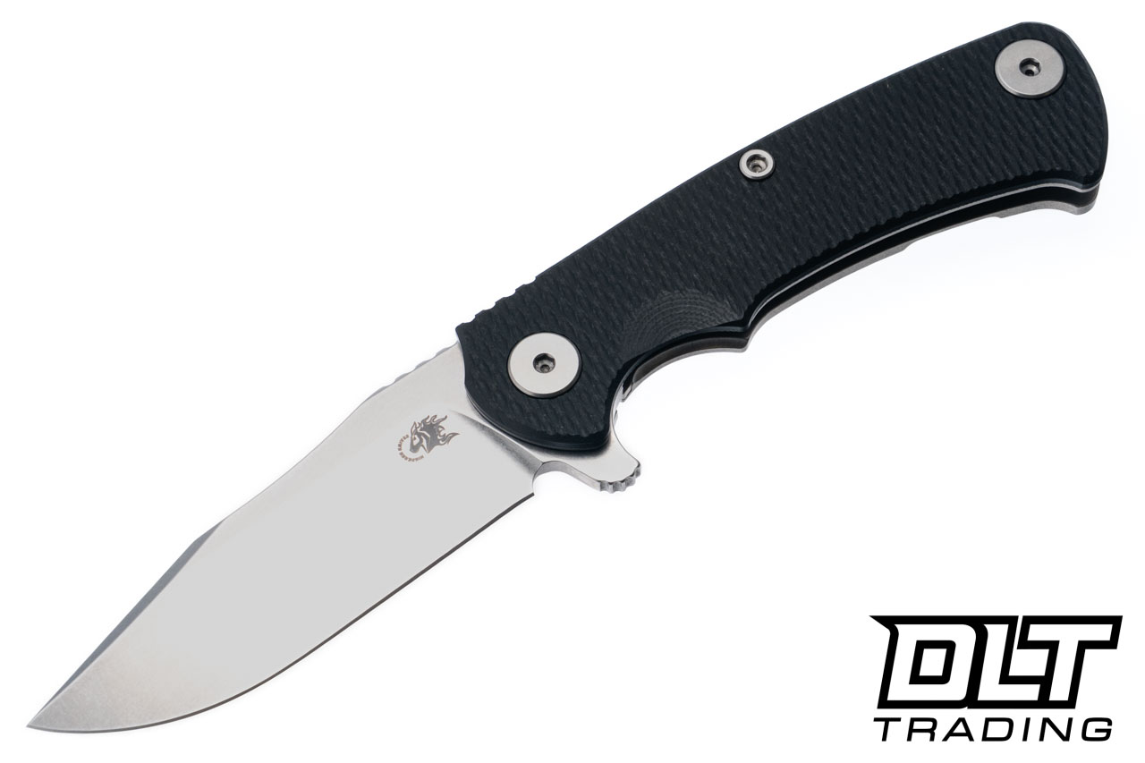 Hinderer Project X Clip Point S45VN - Stonewashed Titanium & Blade