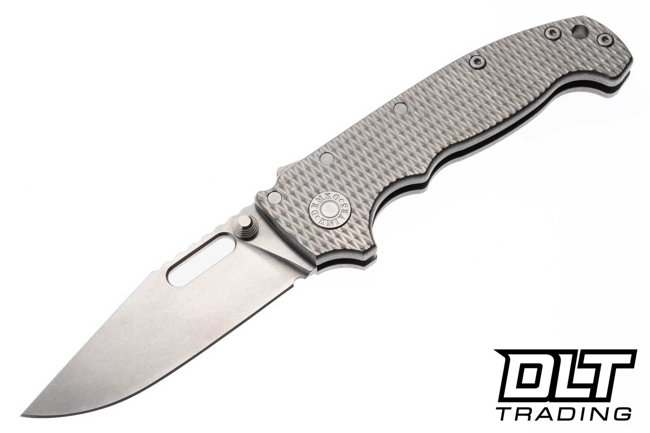 Demko AD20I Slim Nitro-X7 - Slotted Drop Point - Textured Titanium
