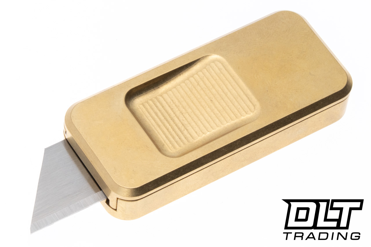 Rivery MFG Zero V2 Utility Knife - Agent Newton Pattern - Brass