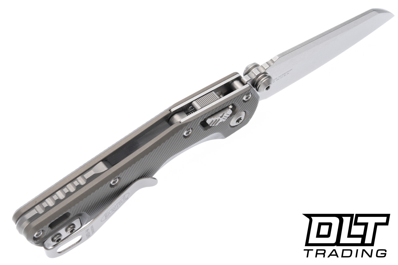 Microtech MSI Mini Ram-Lok - Natural Clear Fluted Handle