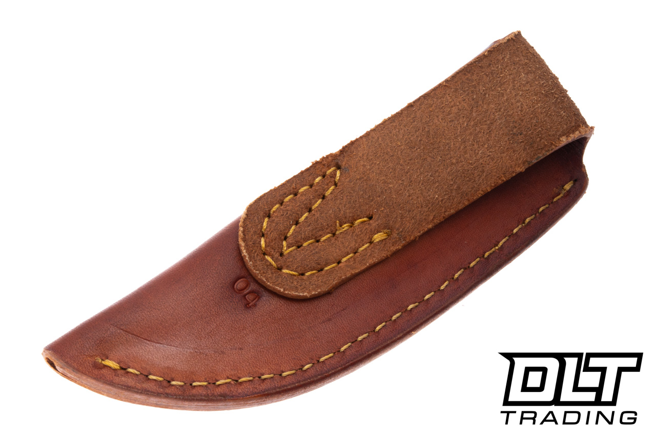 Candler Customs Sharpfinger - Mocha Paper Micarta - Butterscotch