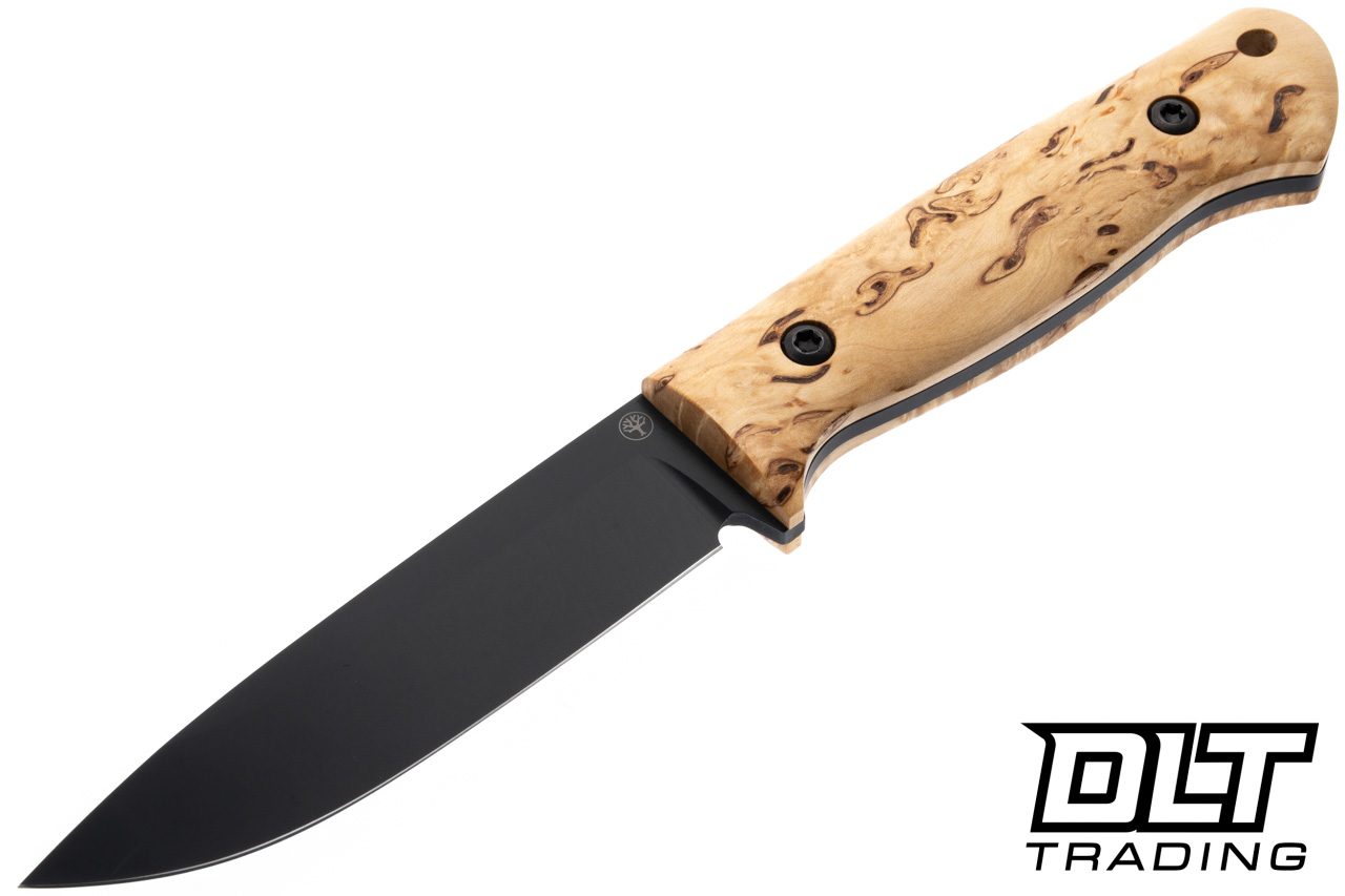 Boker DBK Bushfriend 2000 - Natural Curly Birch - Black Cerakote