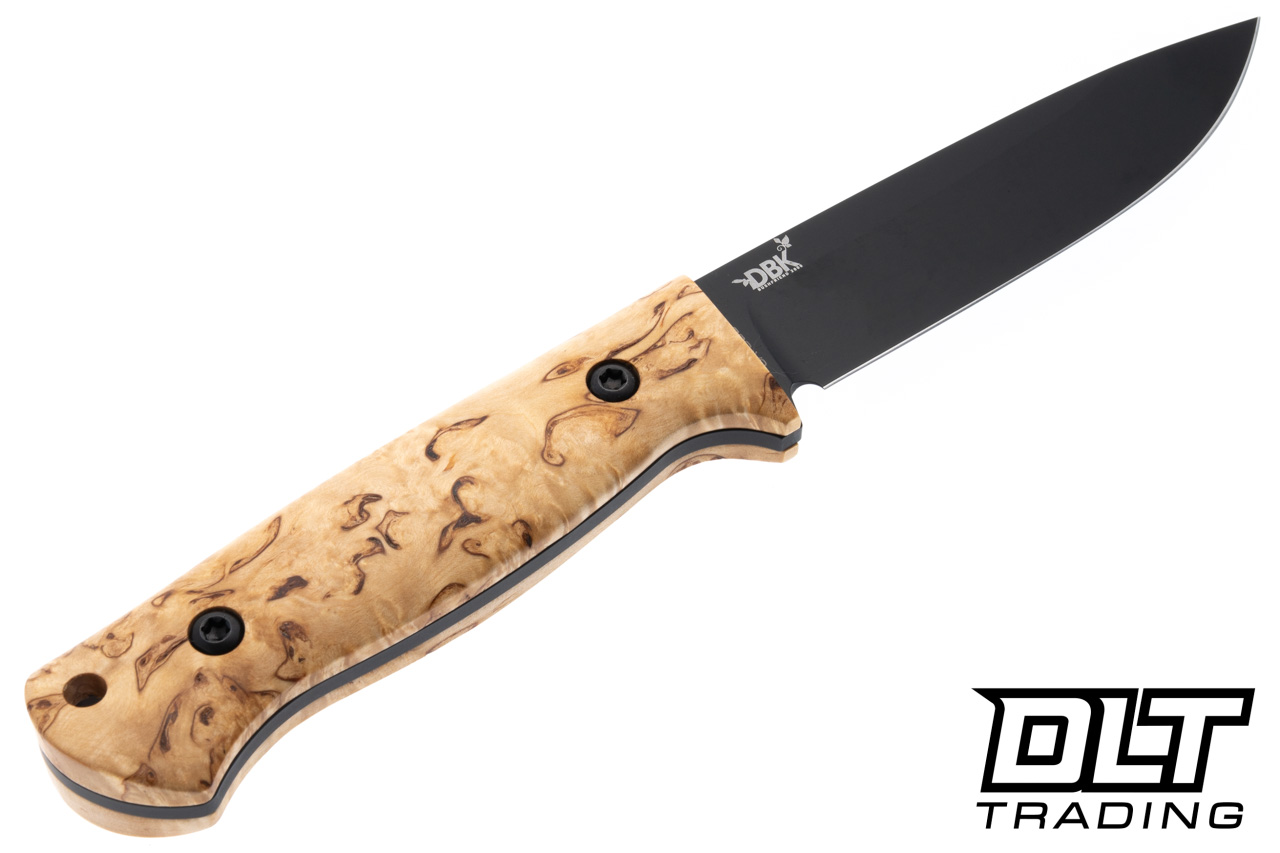 Boker DBK Bushfriend 2000 - Natural Curly Birch - Black Cerakote