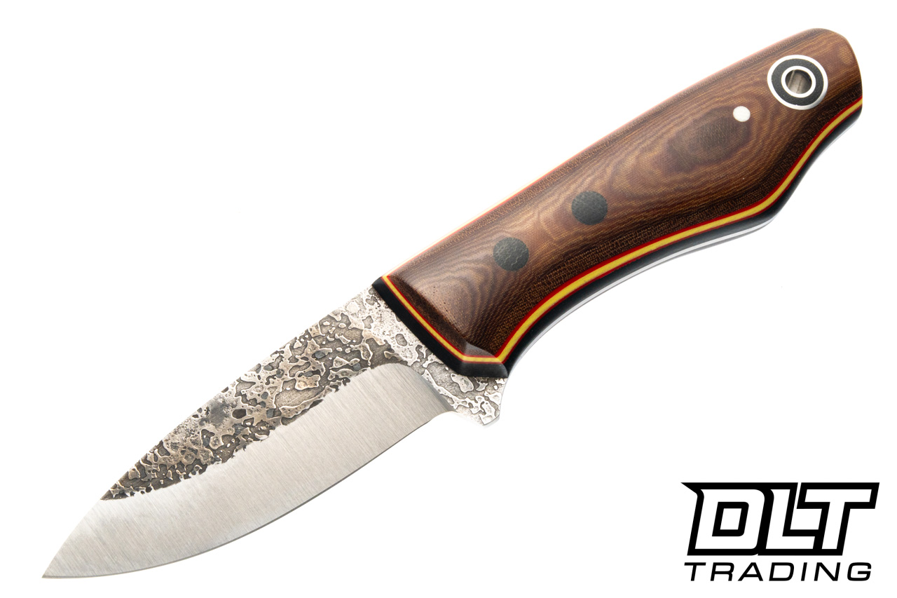 Fiddleback Forge Snowbill - Vintage Linen Micarta - Tapered A2