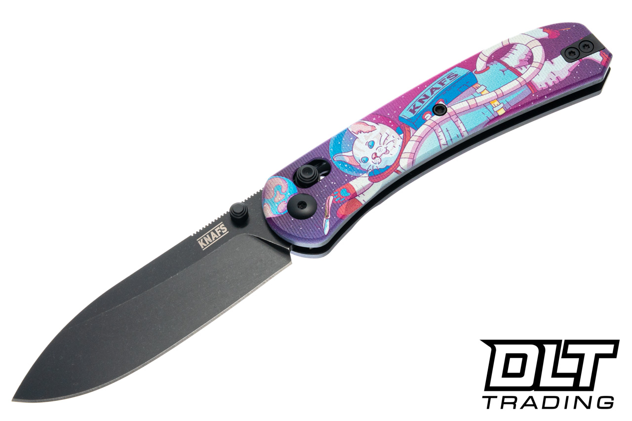 KNAFS Lander 2 - Kitty Cosmic Crew G-10 - Black Stonewash S35VN