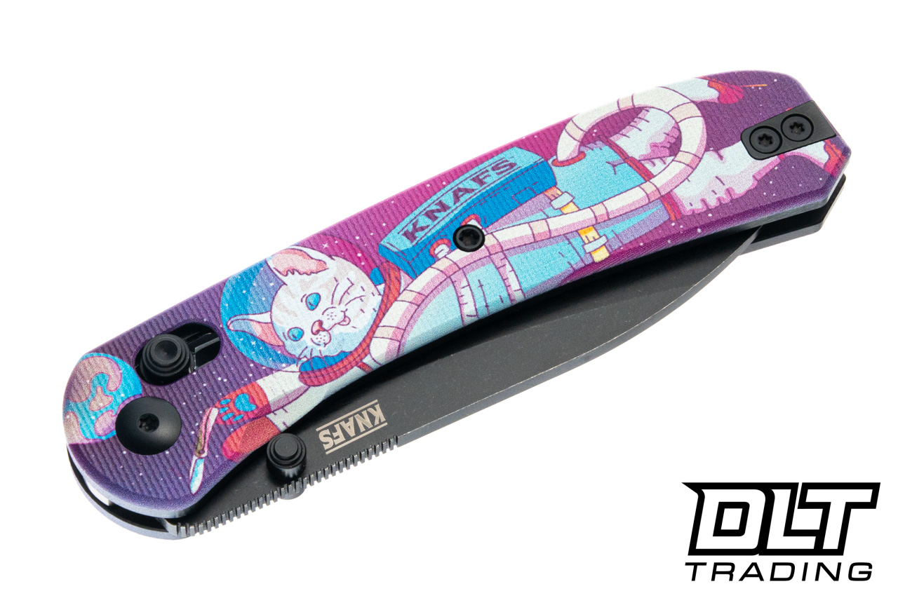 KNAFS Lander 2 - Kitty Cosmic Crew G-10 - Black Stonewash S35VN