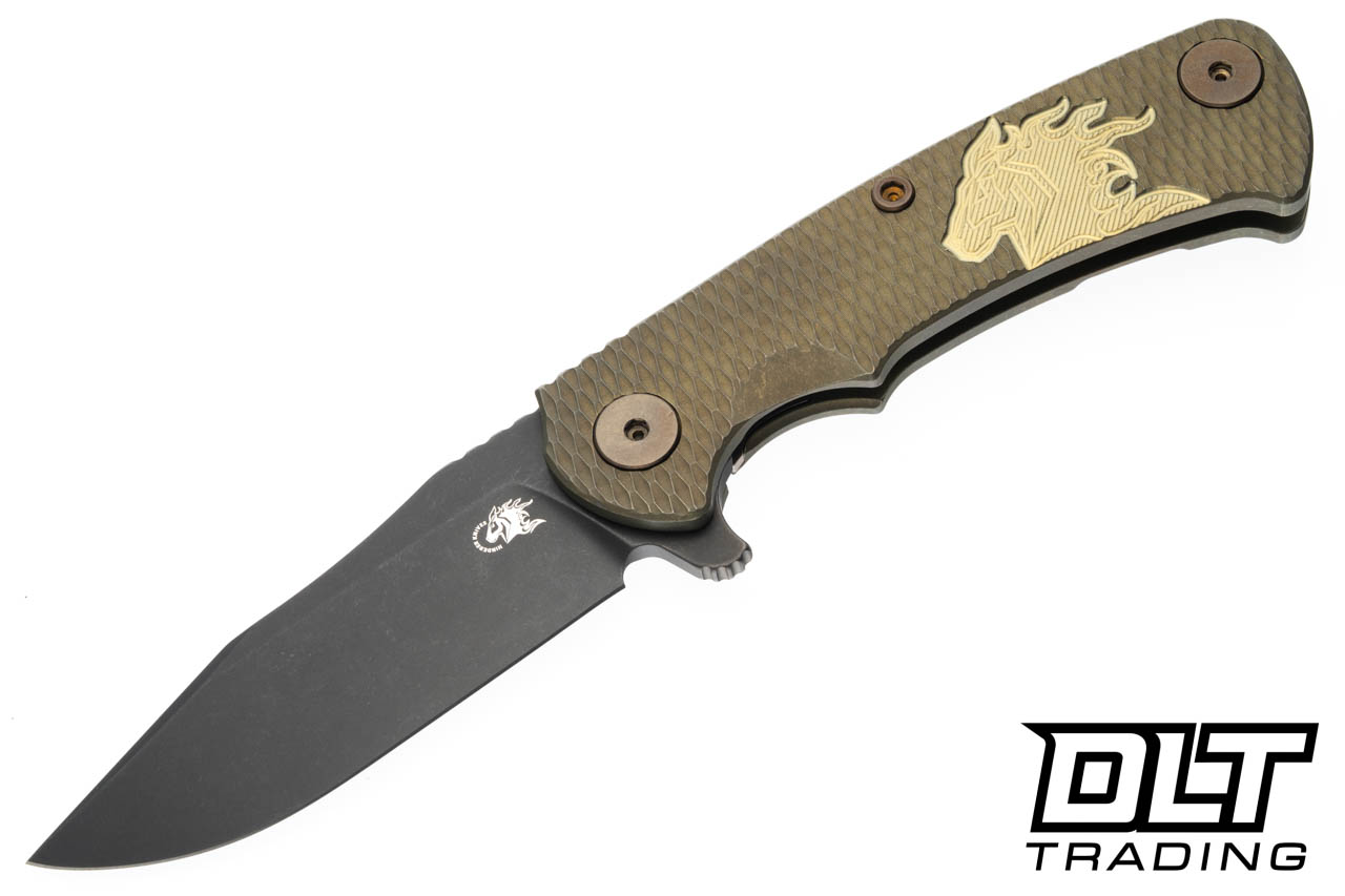 Hinderer Project X Clip Point MagnaCut - Battle Green Titanium