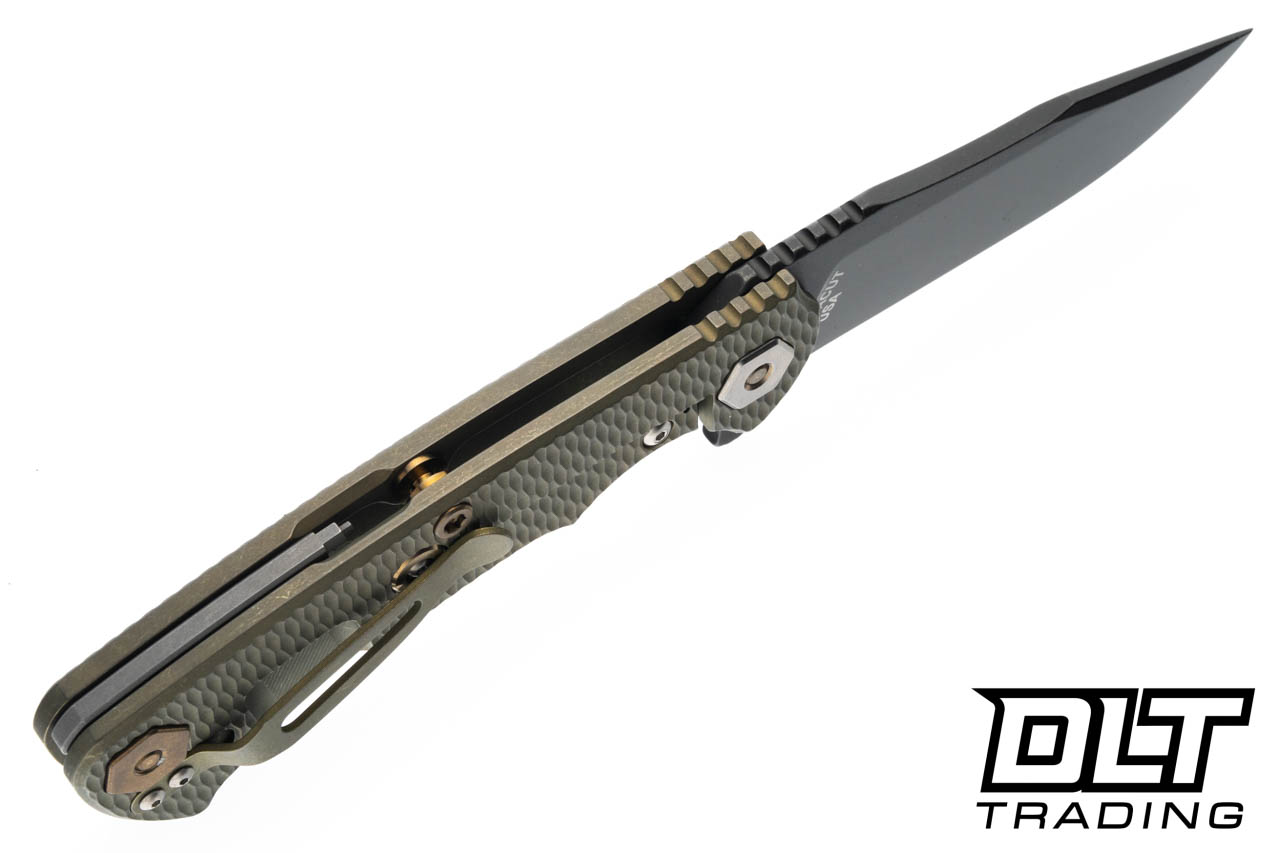 Hinderer Project X Clip Point MagnaCut - Battle Green Titanium