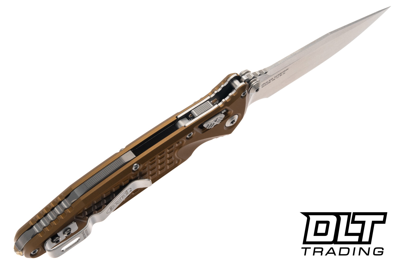 Microtech Socom Ram-Lok - Tan Frag Handle - Stonewashed Blade
