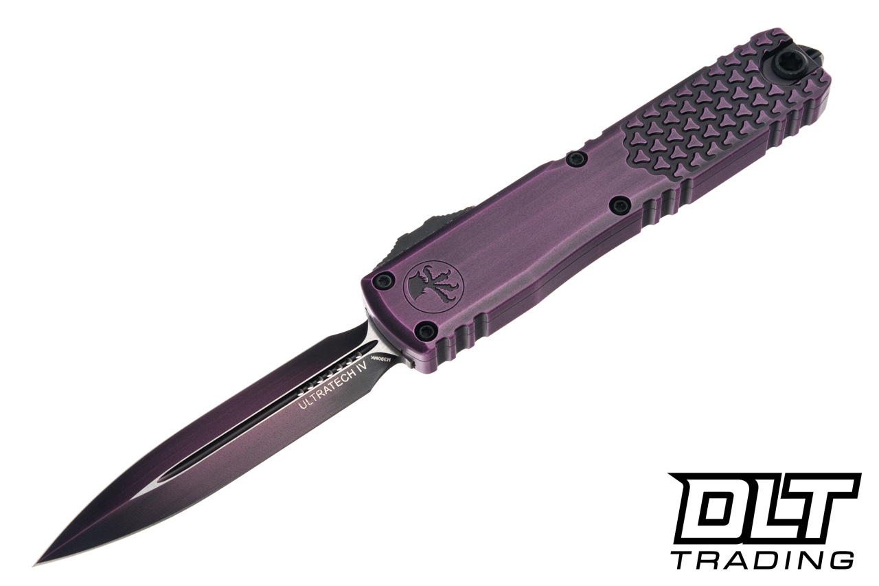 Microtech Ultratech Gen IV - Purple Abraision Half Tri-Grip Handle