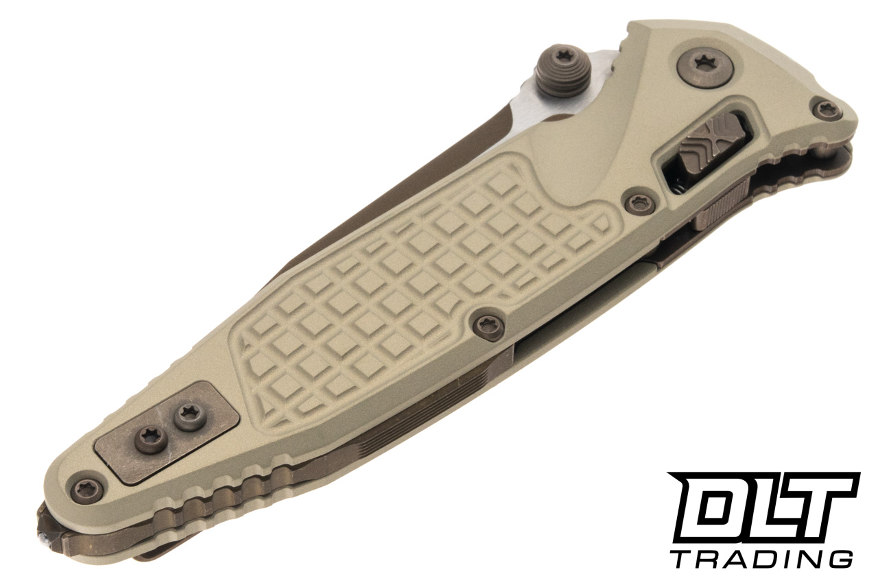 Microtech Socom Ram-Lok - Champagne Gold Frag Handle - Two Toned