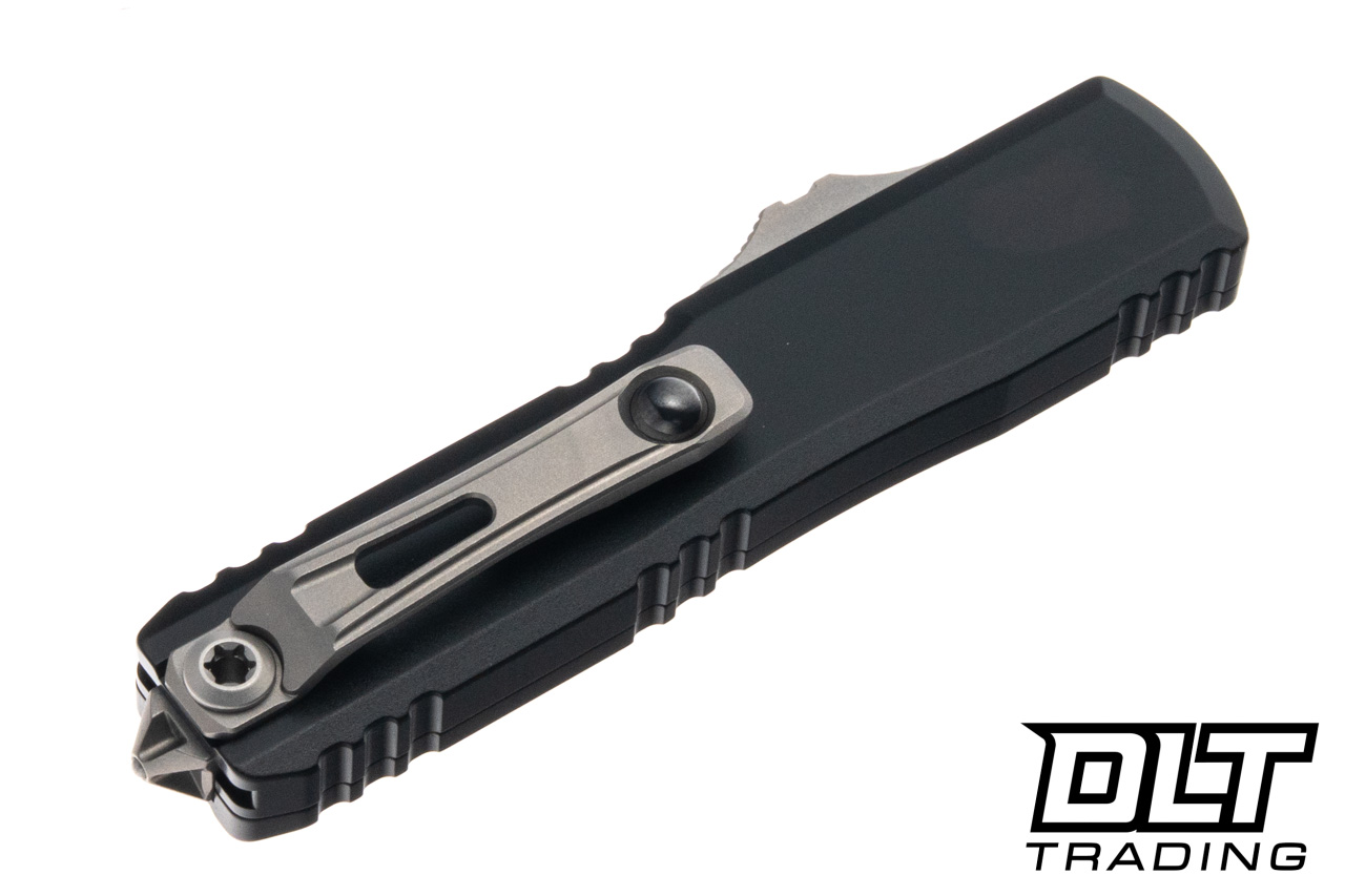 Microtech UTX-70 Gen IV - Black Handle - Stonewashed Blade - 11484