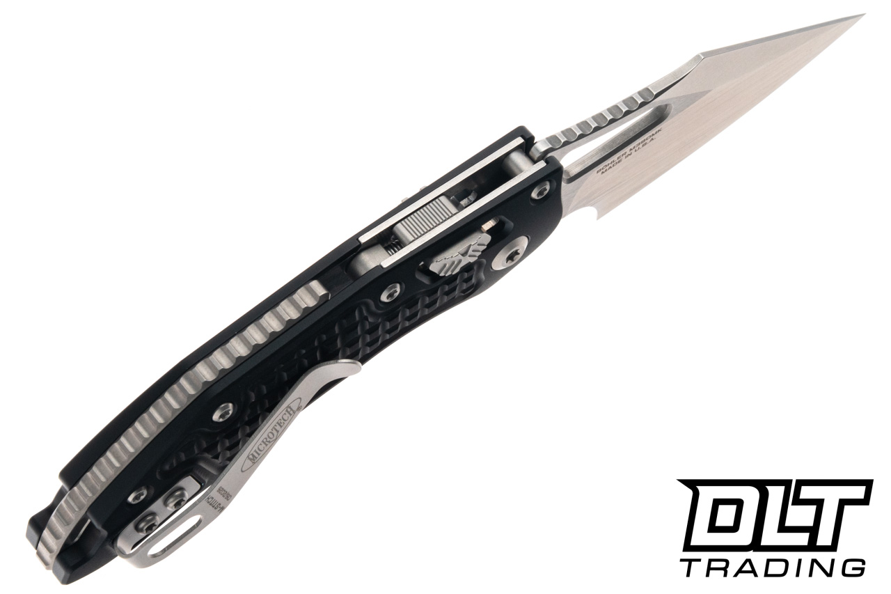 Little Kāna & Hemo FILE ME-002 Microtech Mini Stitch Ram-Lok - Black Frag Handle - Stonewashed