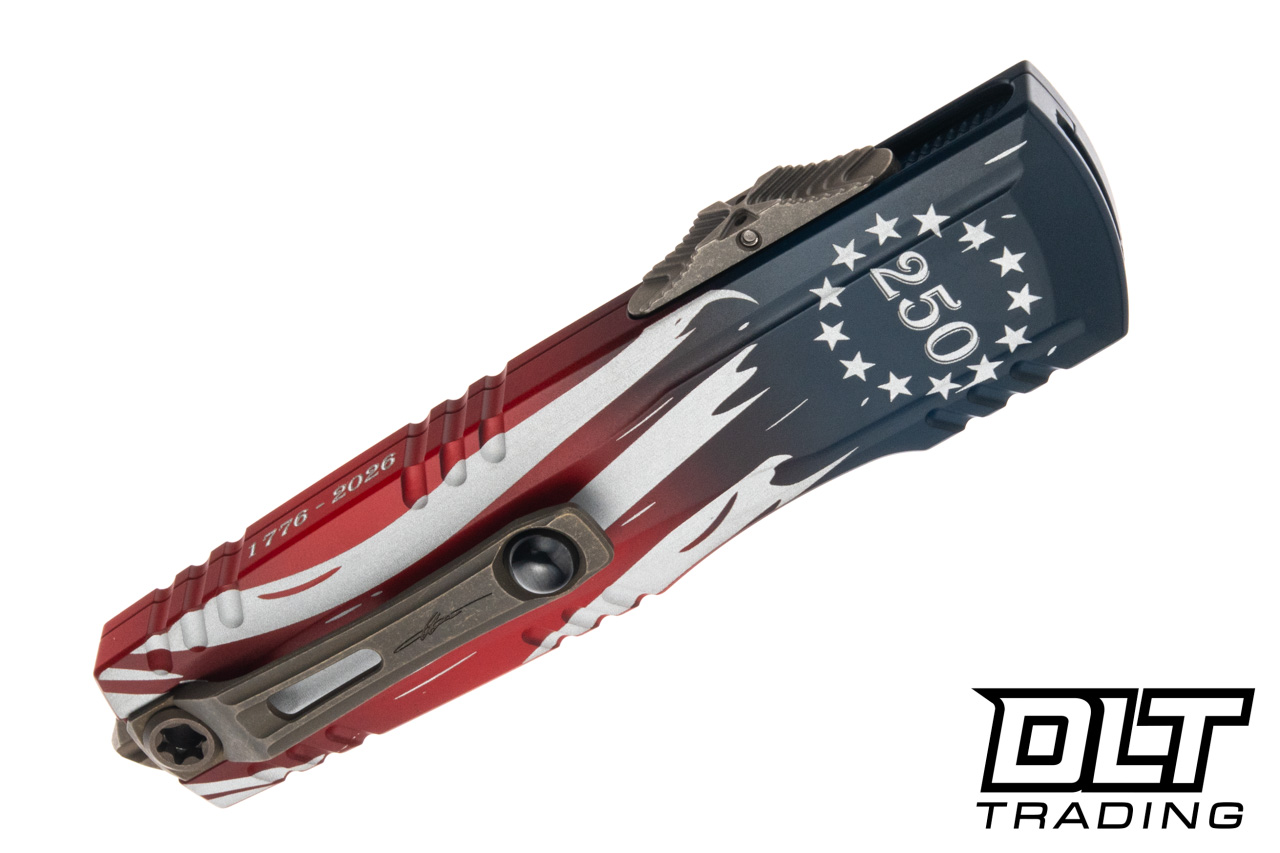 Microtech Luminary ZBP - Flag Handle - Bronzed Apocalyptic Blade