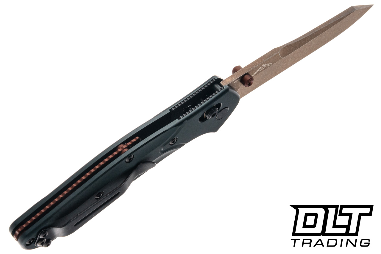 Benchmade Osborne 940FE-2601 - Taiga Green Aluminum - FDE Coated