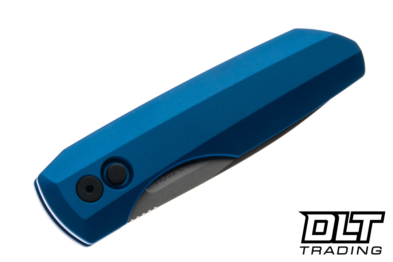Pro-Tech Vero Synapse 2 - Blue Aluminum - Stonewash MagnaMax Blade