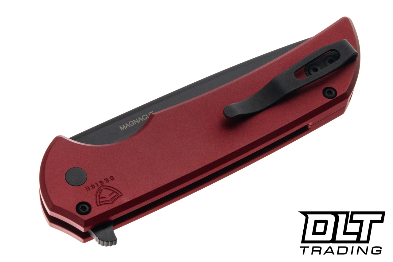 ピクレットミグラテール Pro-Tech Mordax - Red Aluminum - DLC Black MagnaCut Blade - Black