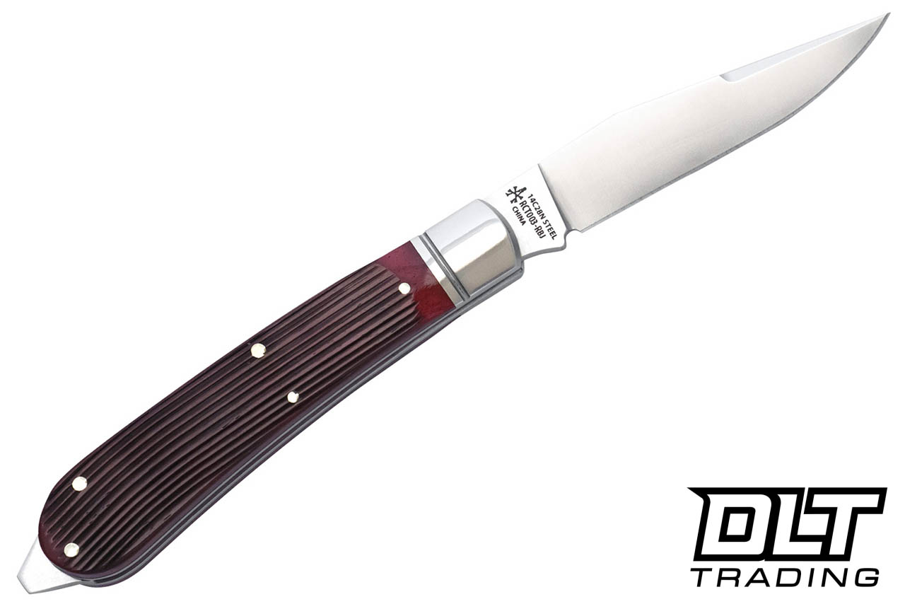 RoseCraft Blades Appalachian Jack - Red Barnboard Jigged Bone