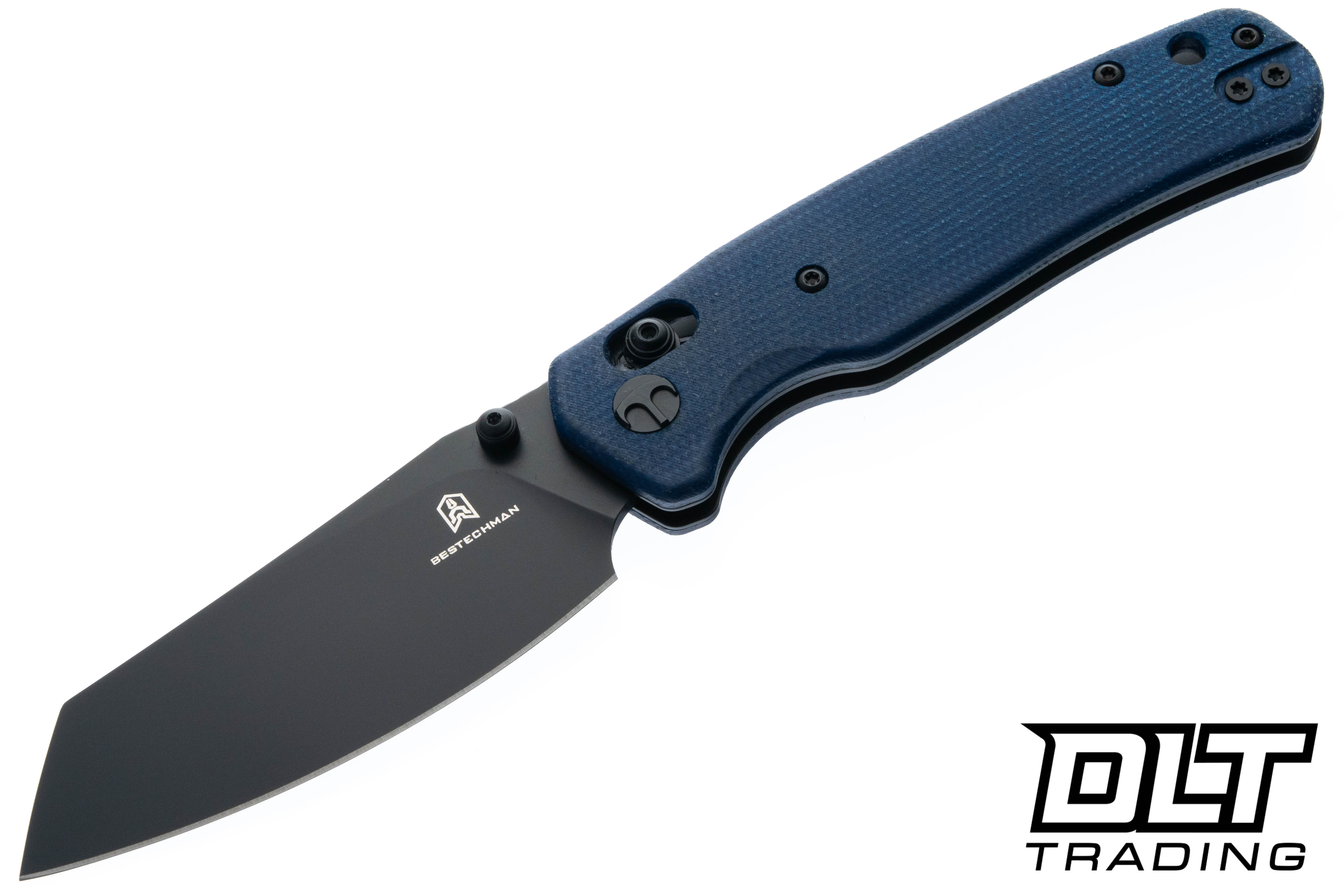 Bestechman Cicada's Wing - Blue Micarta - Black PVD 10Cr15MoV