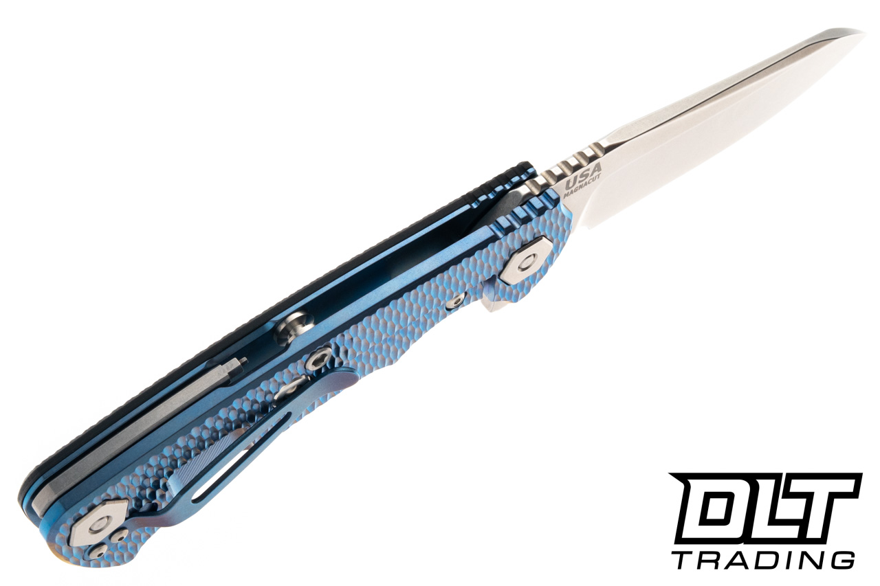 Hinderer Project X Sheepsfoot MagnaCut - Blue Anodized Titanium