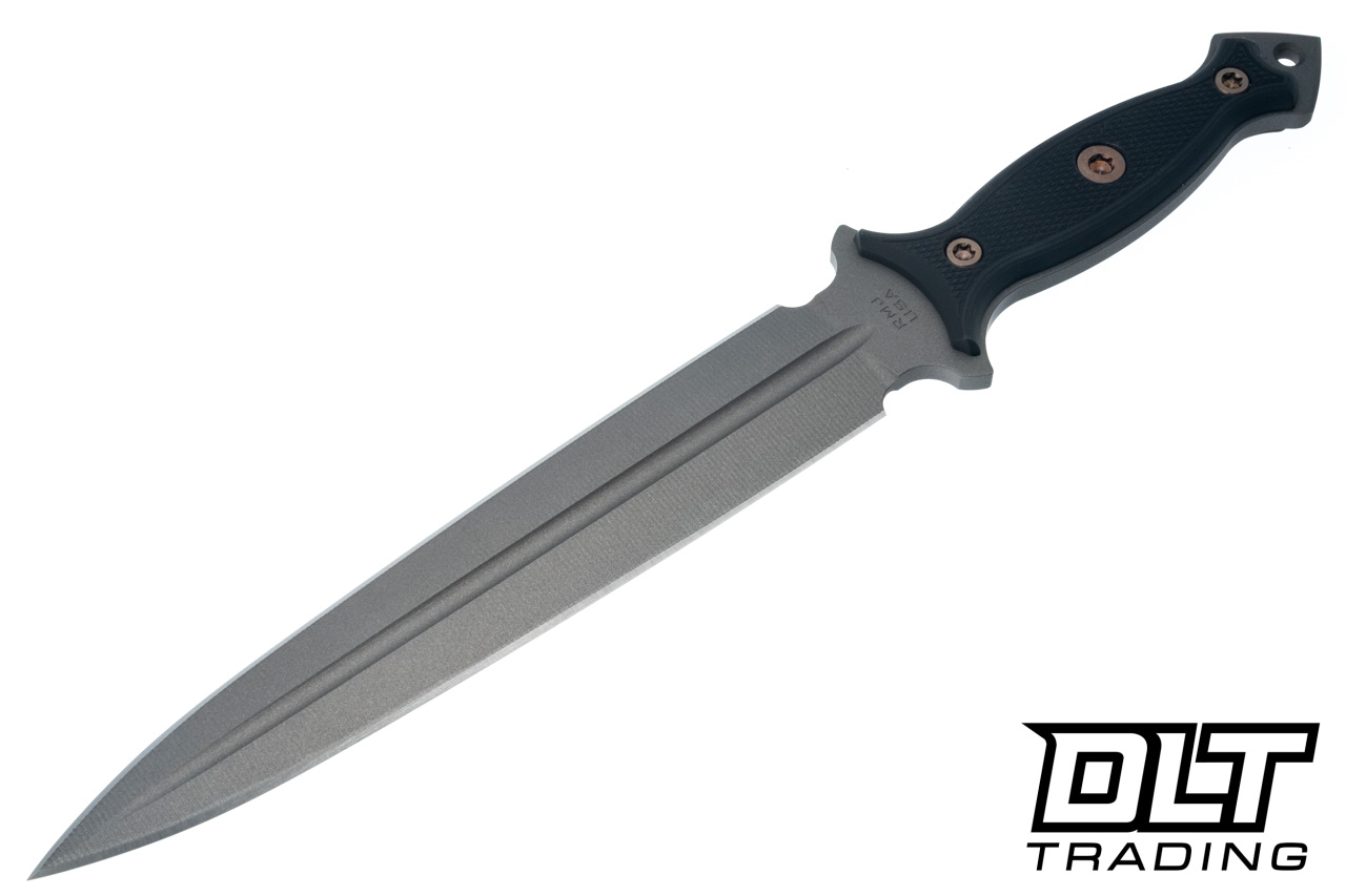 RMJ Tactical Nightshade - Tungsten Cerakote 3V Blade - Black G-10