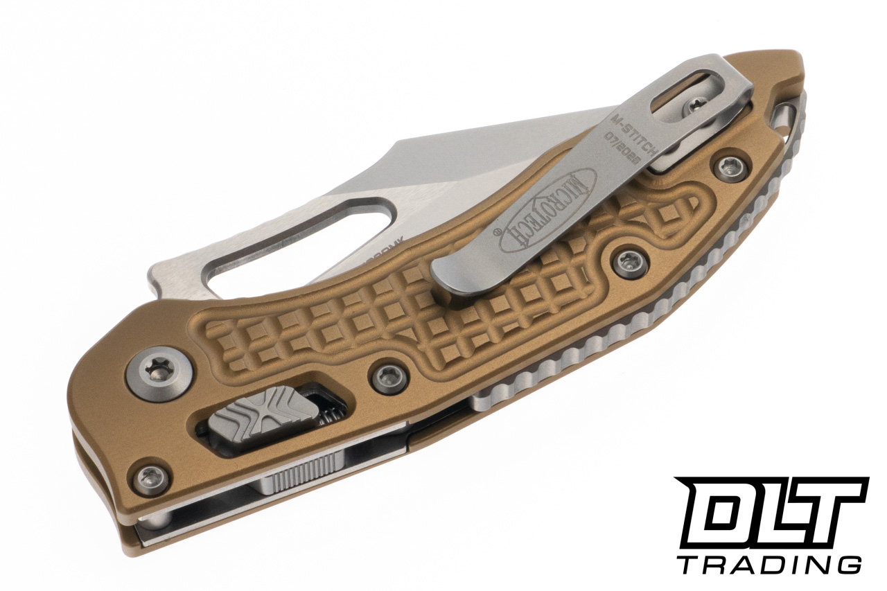 Microtech Mini Stitch Ram-Lok - Tan Frag Handle - Stonewashed