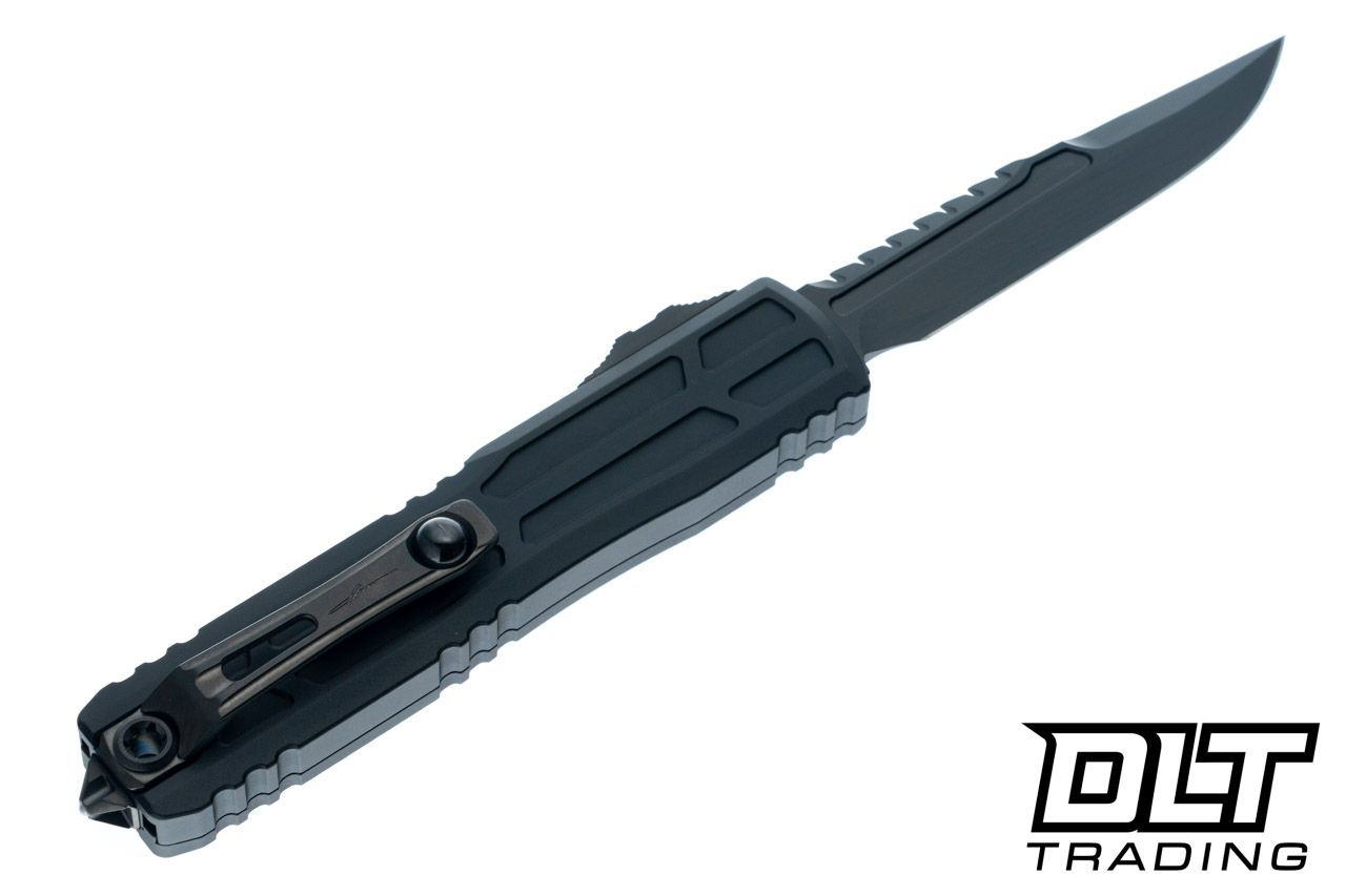 Microtech Ultratech EX-ZBP Interceptor - Shadow Handle - DLC Blade