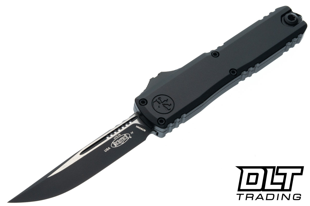 Microtech UTX-70 Gen IV - Black Handle - Black Blade - 11484-1T
