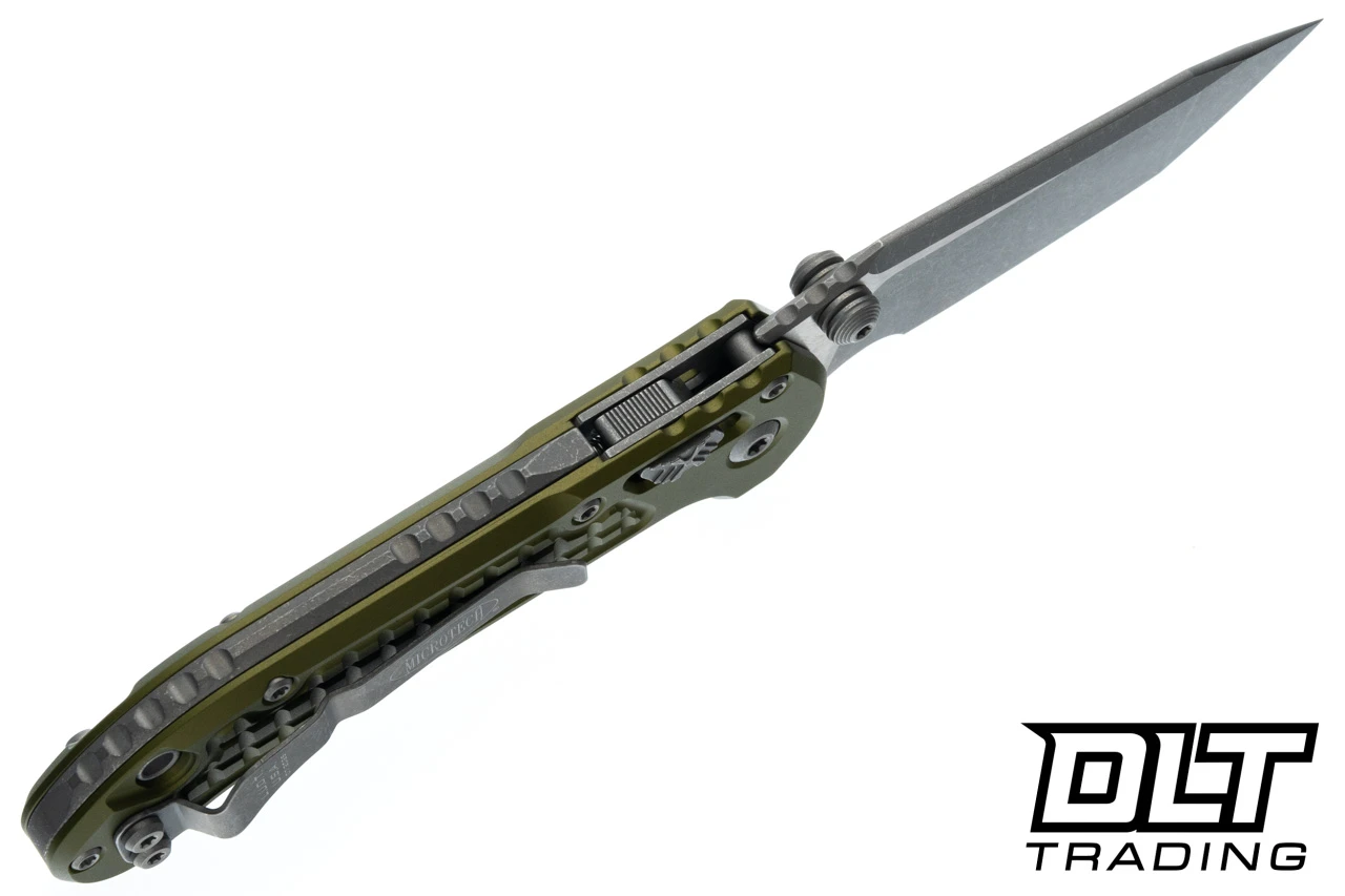 Microtech LUDT Ram-Lok T/E - OD Green Handle - Apocalyptic Blade