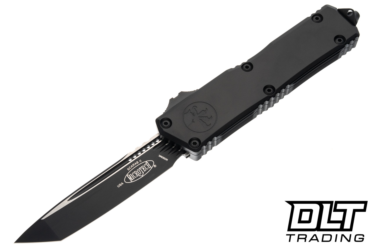 アクセサリー gunda/STEALTH MICROS NERO PIERCE/E/BLACK Microtech Scarab II Gen III Executive T/E - Black Handle - Black