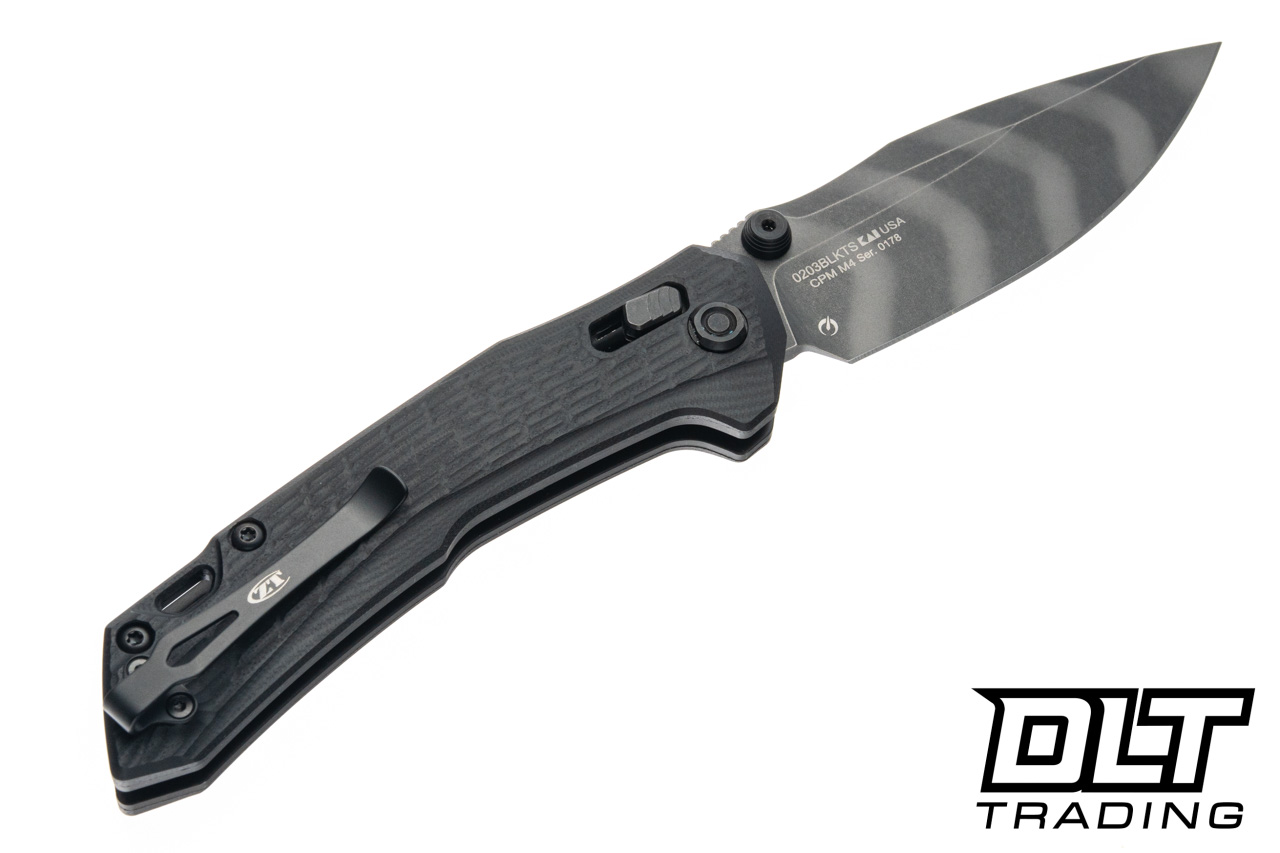 Zero Tolerance 0203BLKTS DuraLock - Black G-10 - Tiger Stripe M4