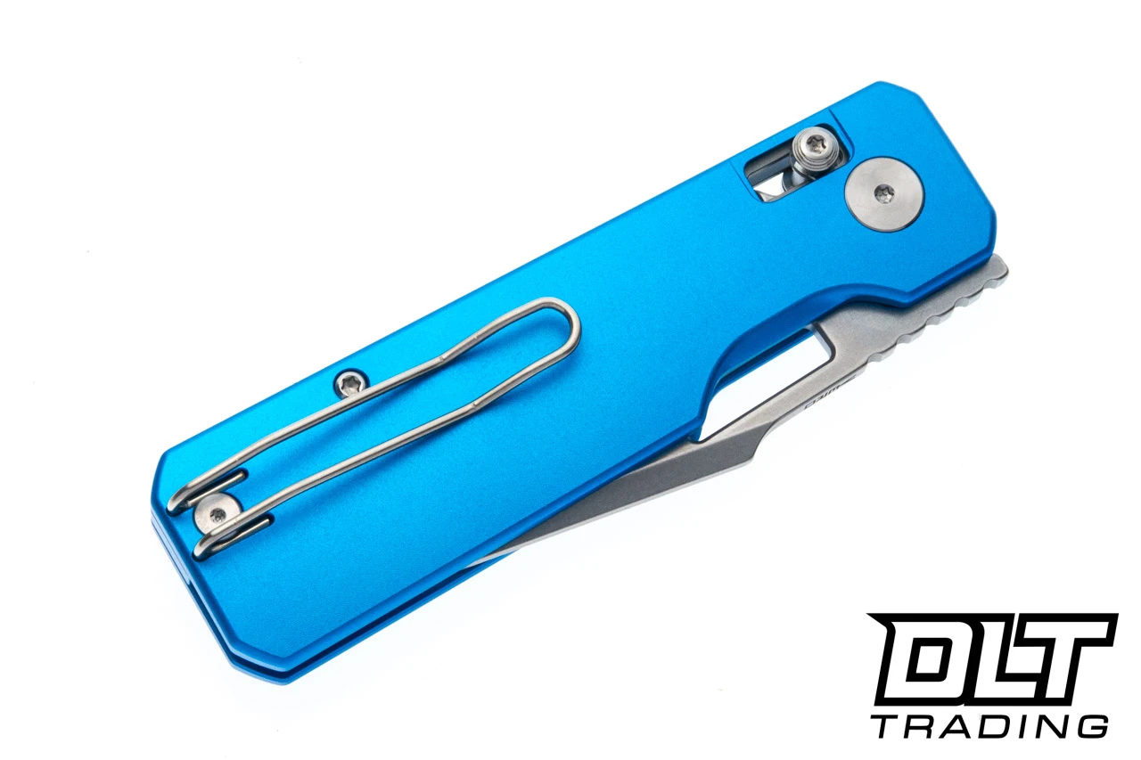 Blue Blue BLOODOWN 140F 8個セット Vero Engineering Aura - Blue Aluminum - Stonewash Drop Point
