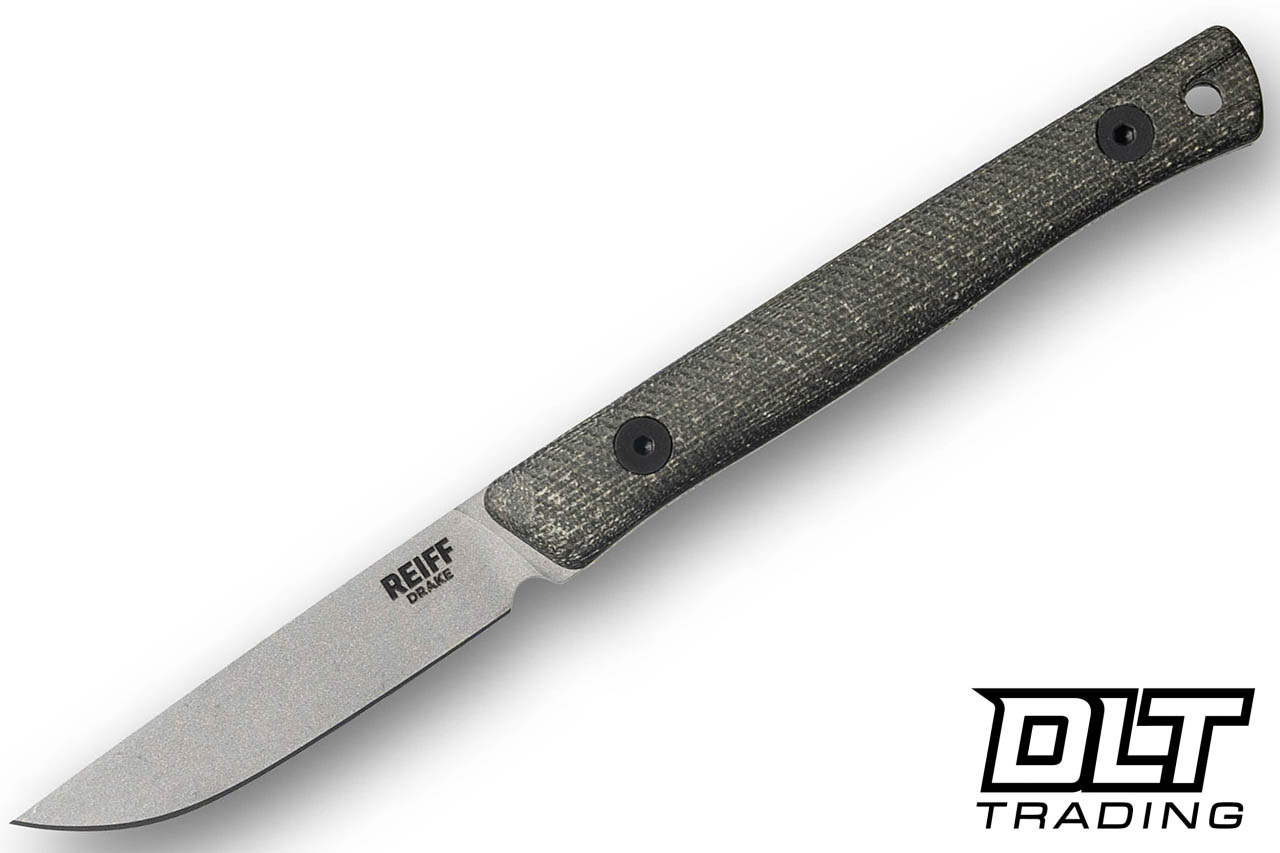Reiff Drake - Full Flat Grind - Stonewashed MagnaCut Blade - Green