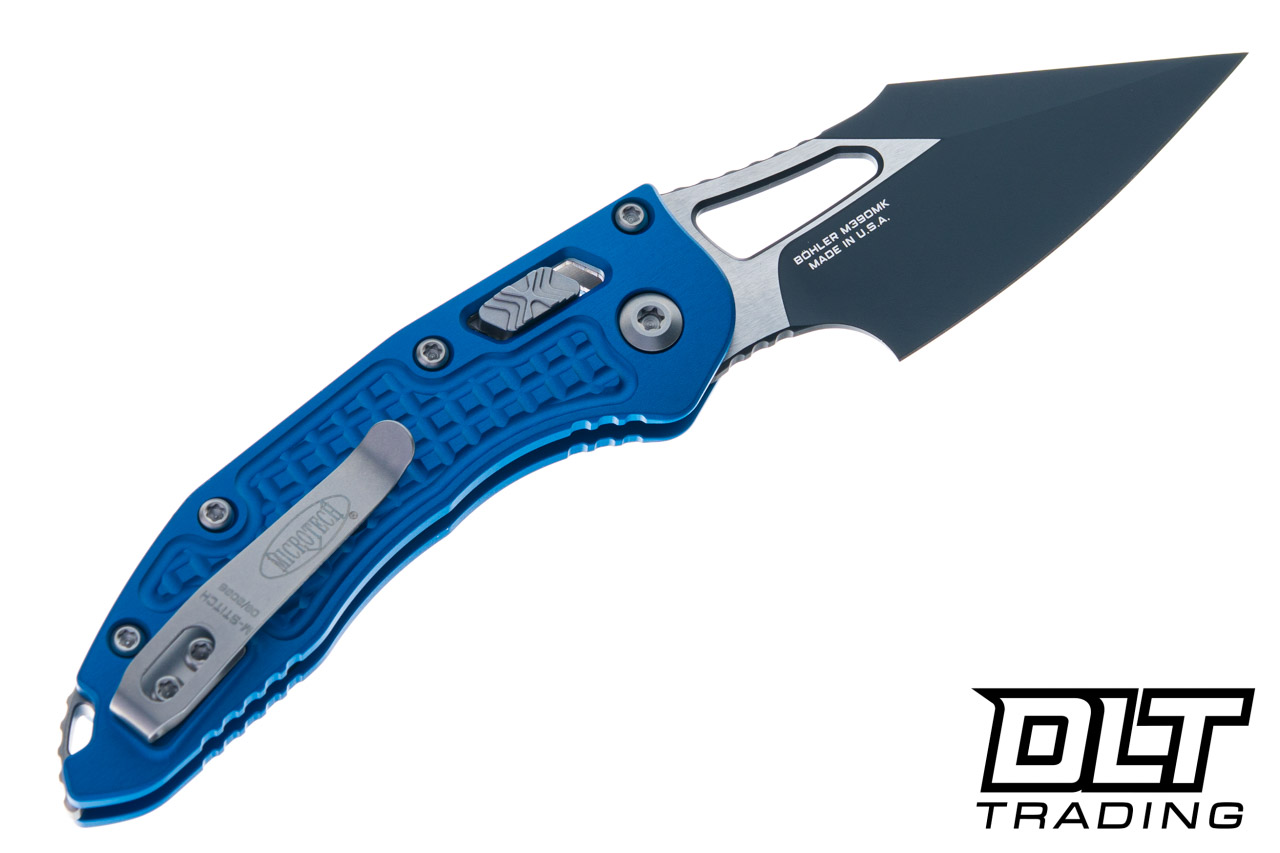 Microtech Mini Stitch Ram-Lok - Blue Frag Handle - Black Blade