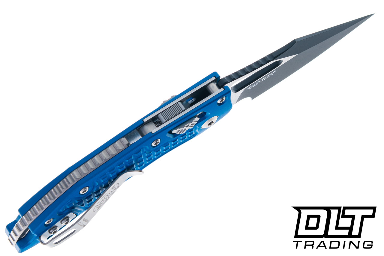 Microtech Mini Stitch Ram-Lok - Blue Frag Handle - Black Blade