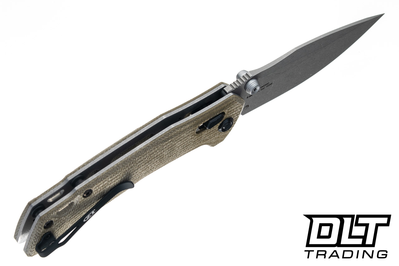 Zero Tolerance 0203GRM390 DuraLock - Olive Drab Micarta - Working