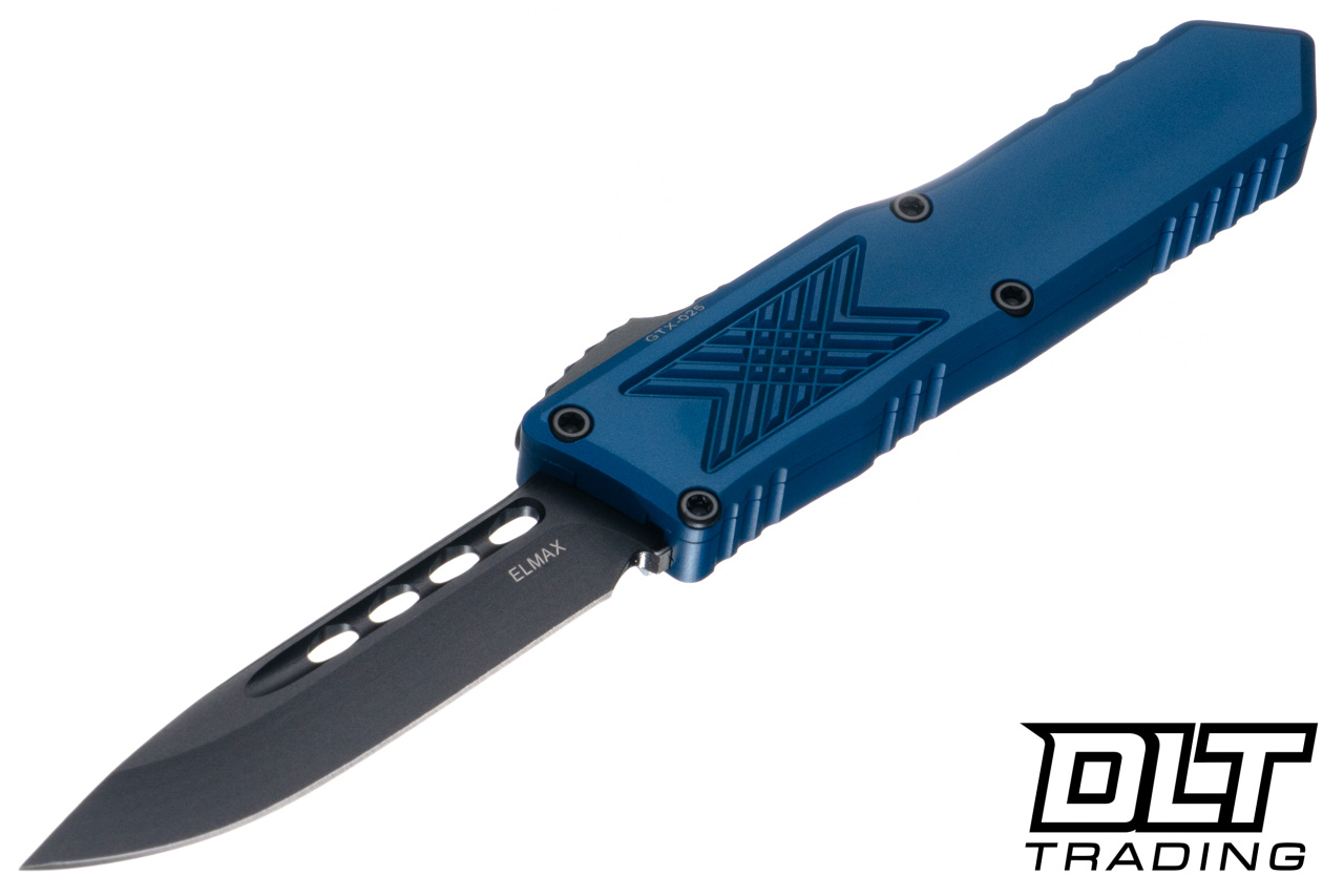 Guardian Tactical GTX-025 OTF - Blue Aluminum - Black Elmax Drop