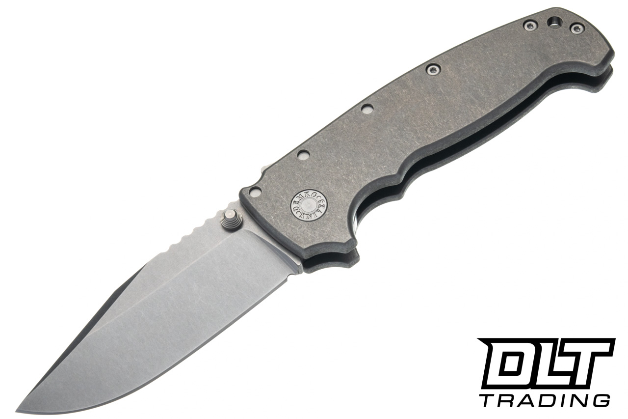 Demko AD20 XXX - Smooth Titanium - Clip Point CPM-3V Blade - DLT