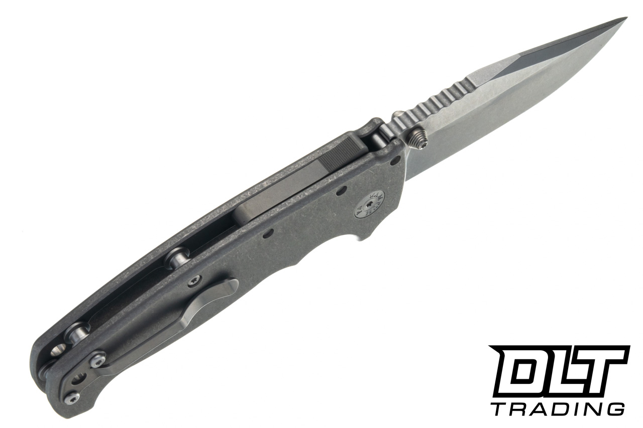 Demko AD20 XXX - Smooth Titanium - Clip Point CPM-3V Blade - DLT