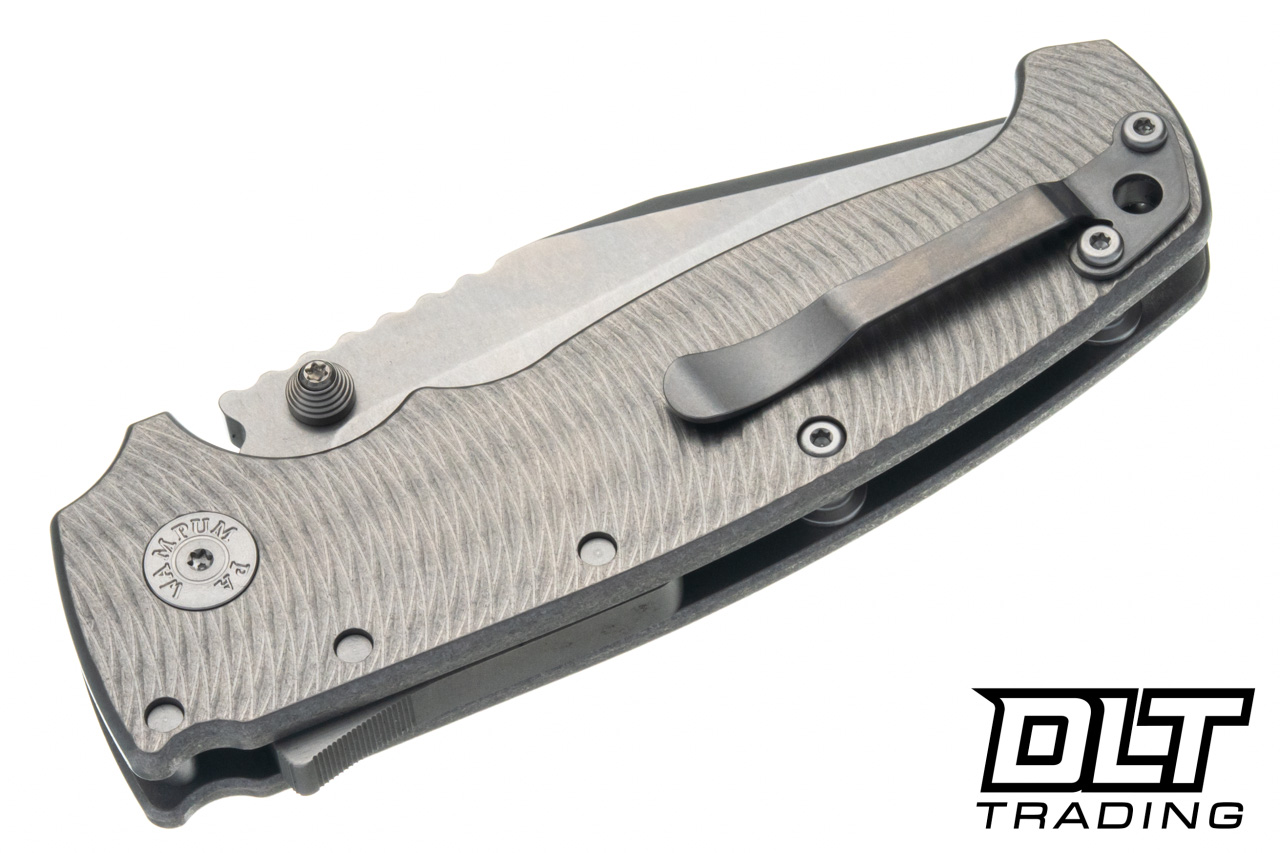 Demko AD20 XXX - Textured Titanium II - Clip Point CPM-3V Blade