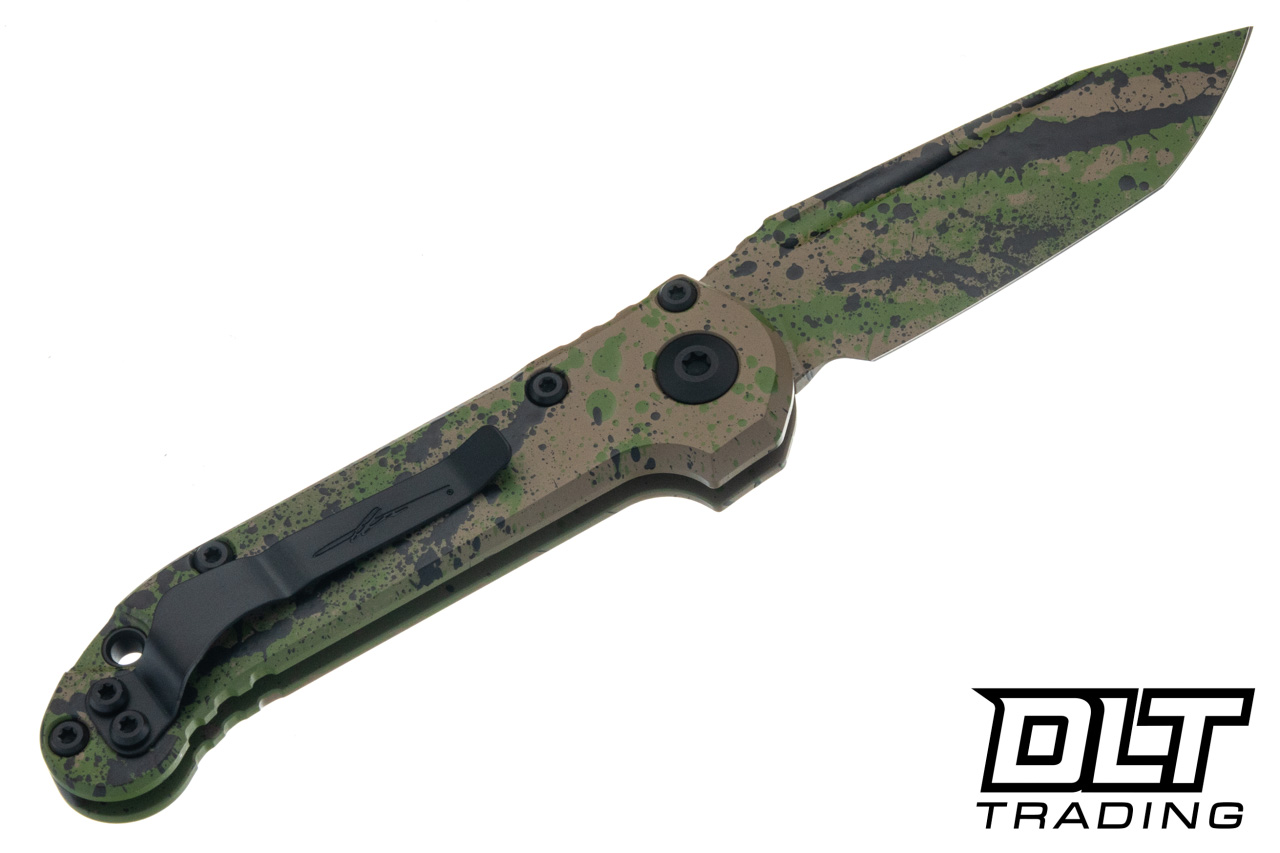Microtech LUDT Gen III T/E - OD Green & Tan Handle - Black