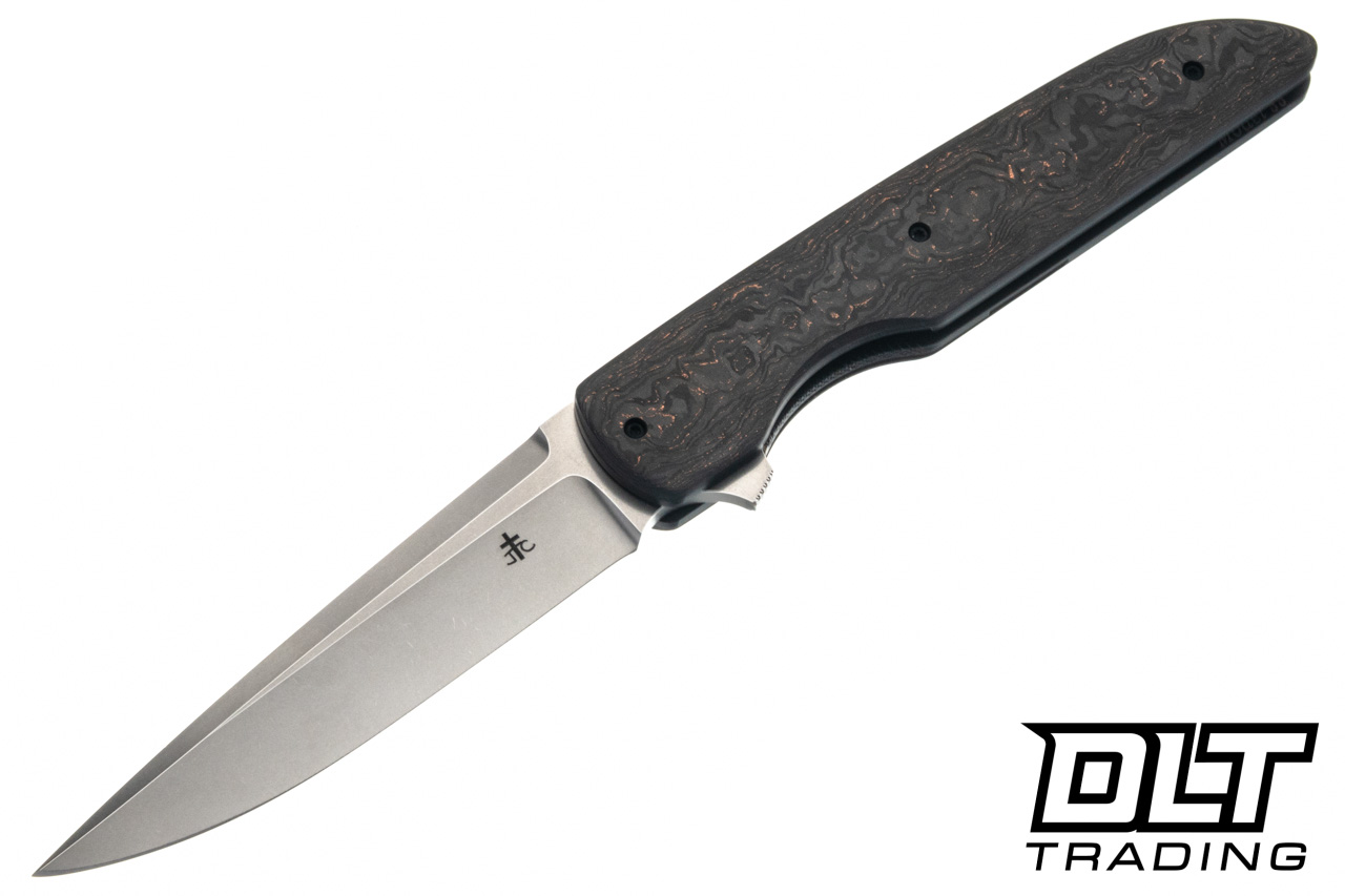 Jason Clark Knives Model 88 - Rose TechnoCarbo Handle - Stonewash