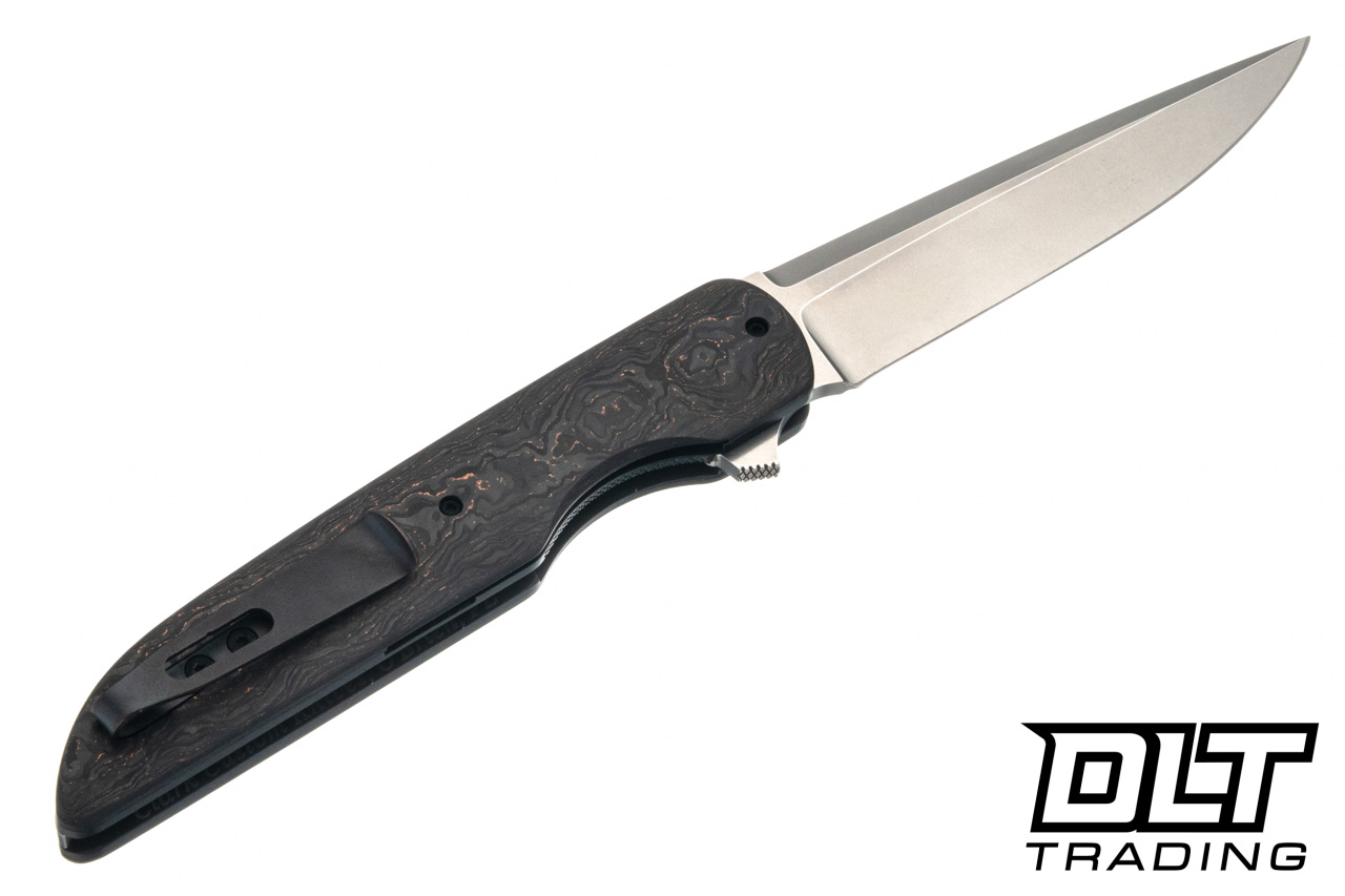 Jason Clark Knives Model 88 - Rose TechnoCarbo Handle - Stonewash