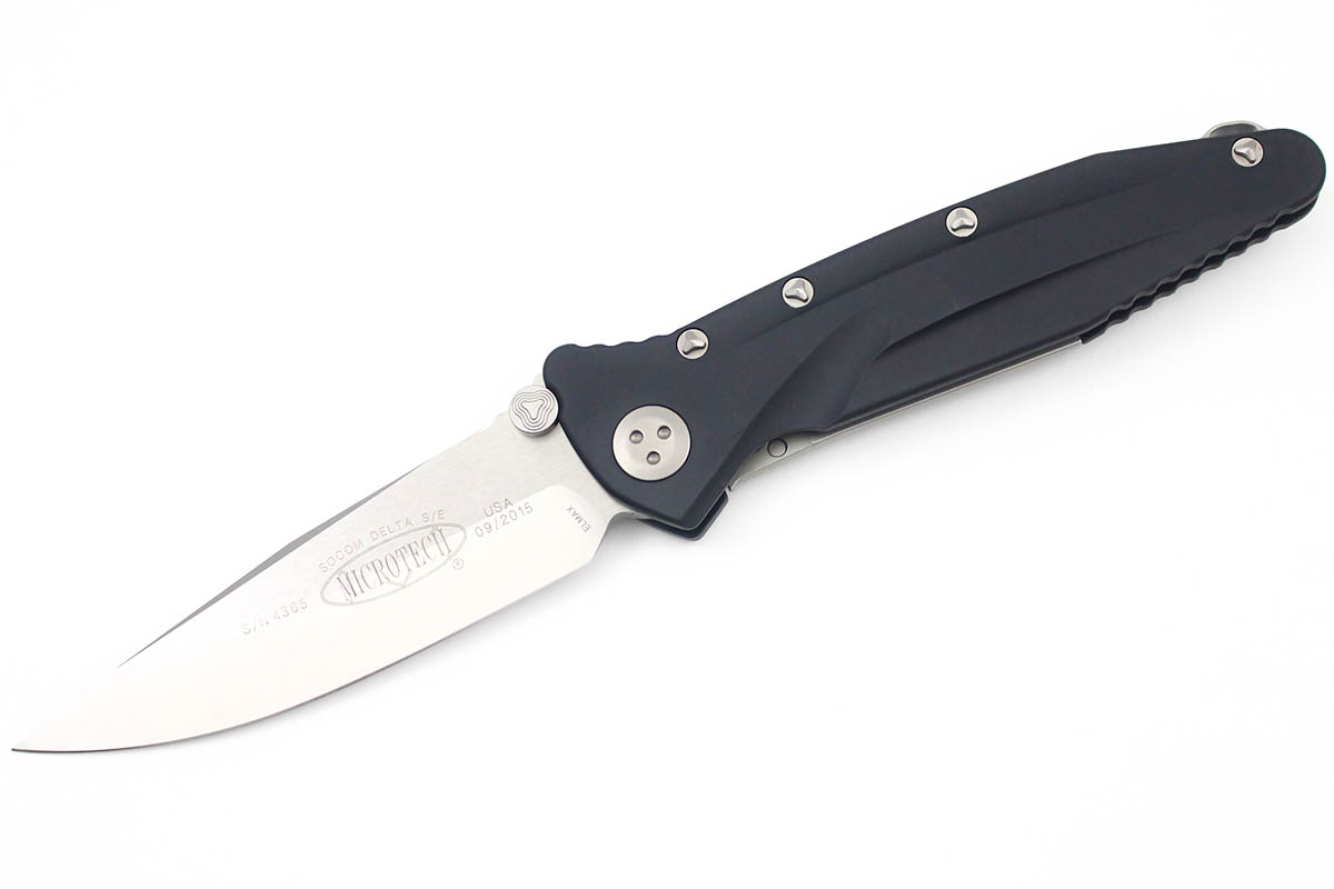 Deto xi sli m 4本 Microtech Aluminum Socom Delta S/E - Black Handle - Satin Blade