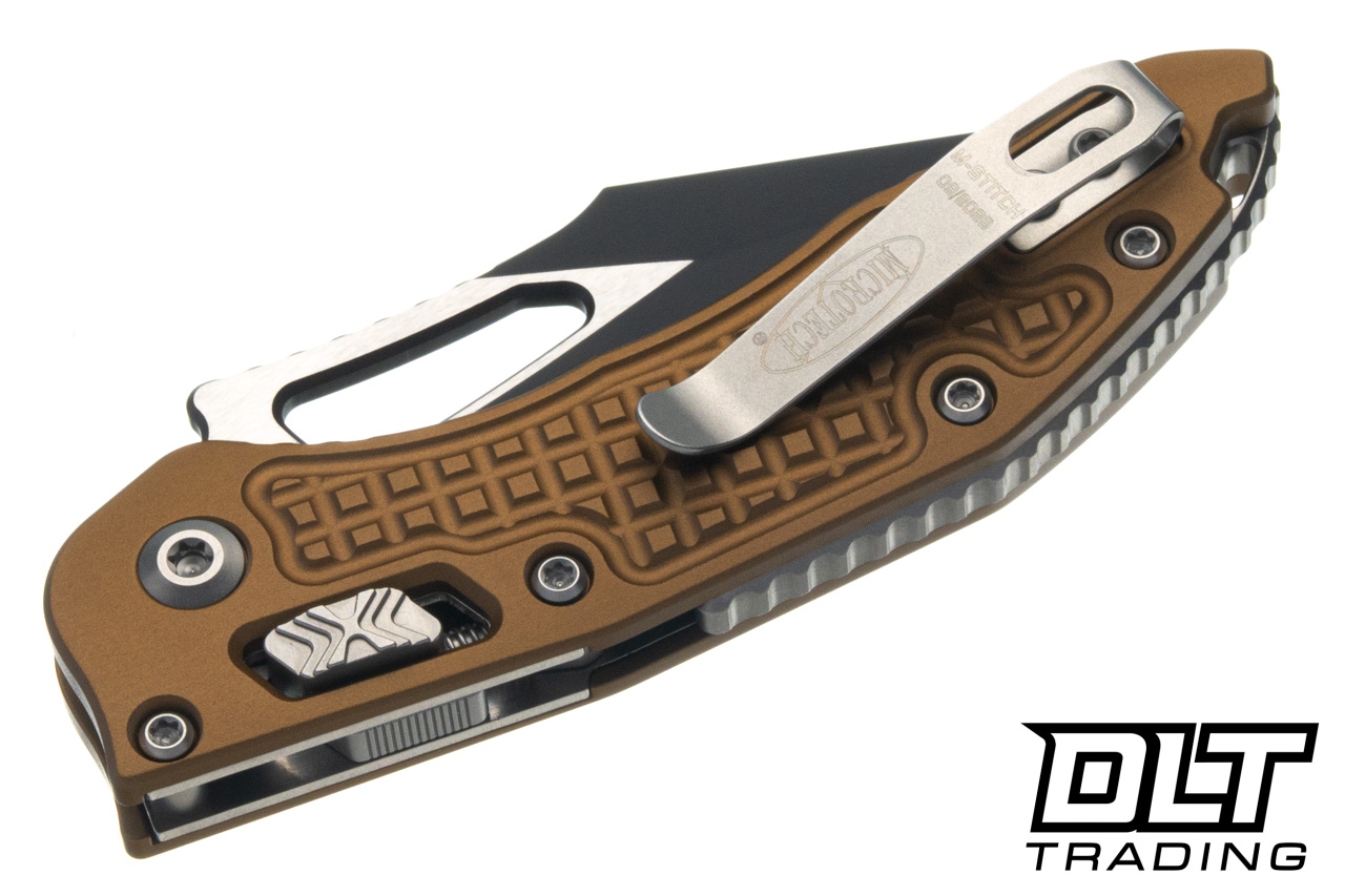 Microtech Mini Stitch Ram-Lok - Tan Frag Handle - DLC Blade