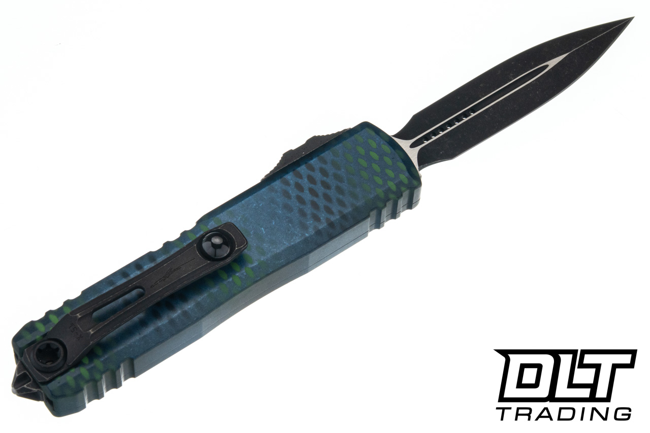 Microtech UTX-85 Gen IV D/E - Blue X-51 Handle - Signature Series