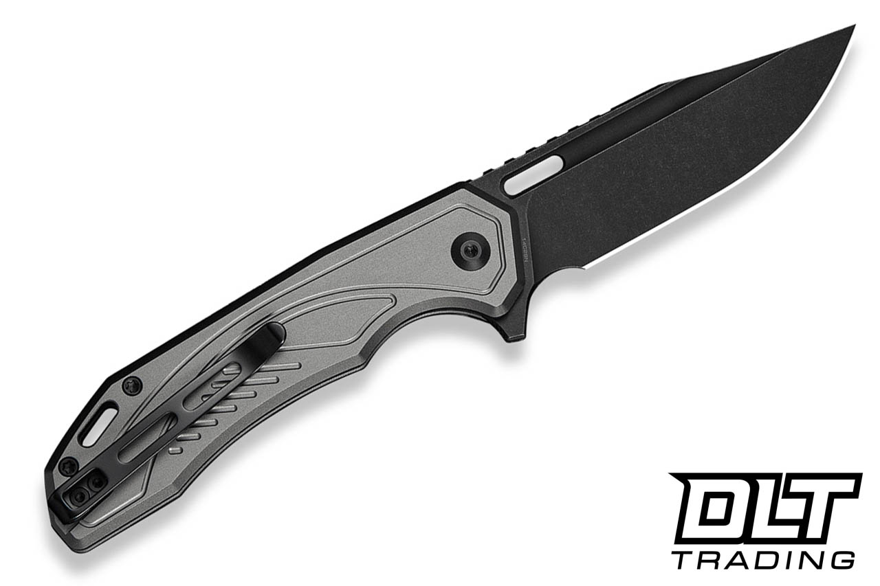 Civivi Zelthara - Gray Aluminum - Black Stonewashed 14C28N Blade