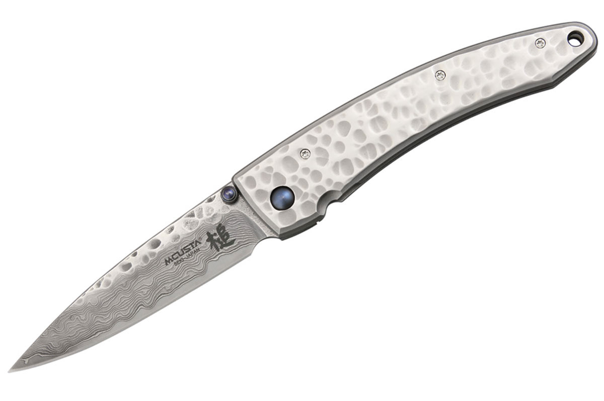 その他 matus Mcusta Tsuchi Large Damascus Folder - Silver Finish - DLT Trading