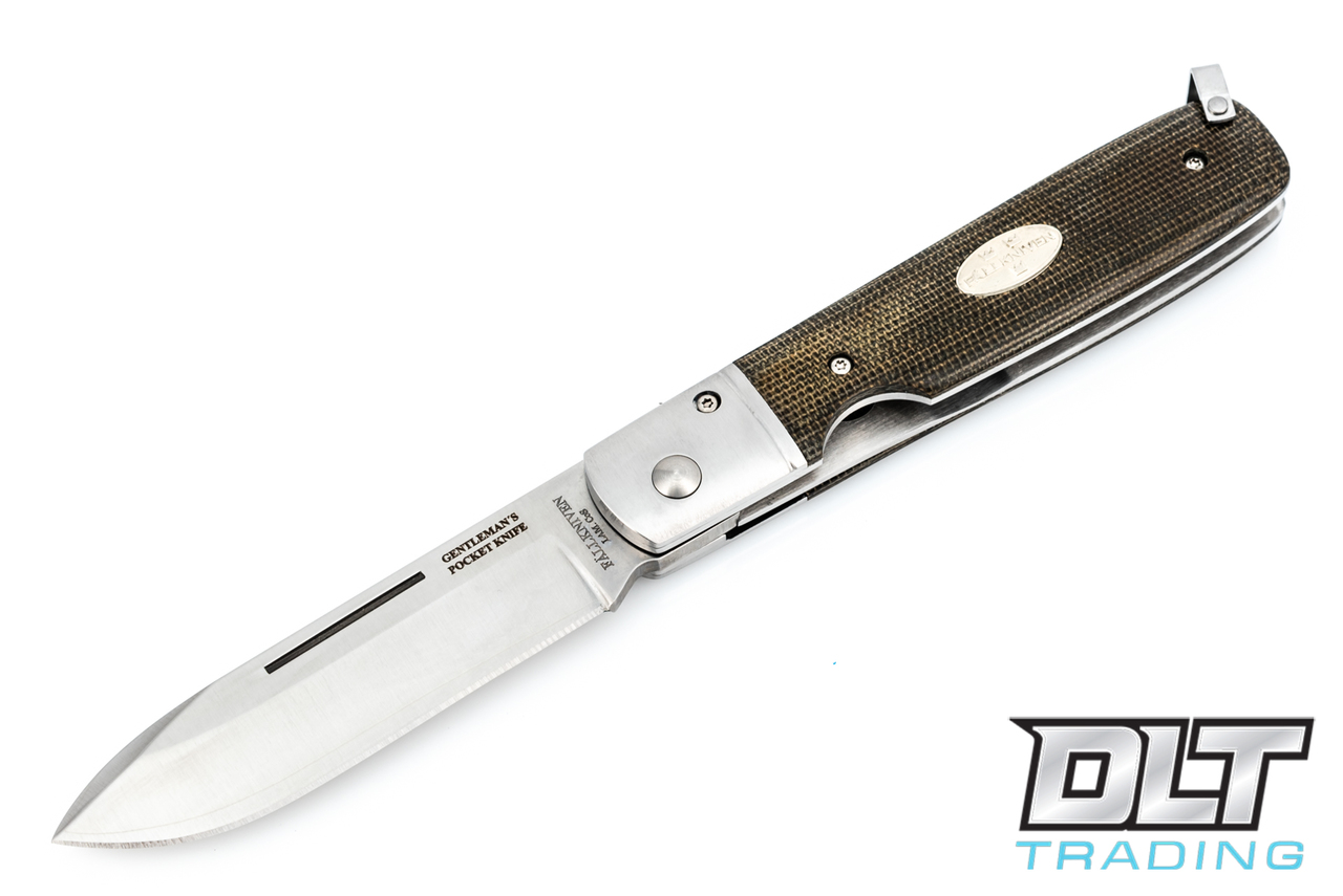 Fallkniven GPgm Gentleman's Folder - Green Canvas Micarta - DLT