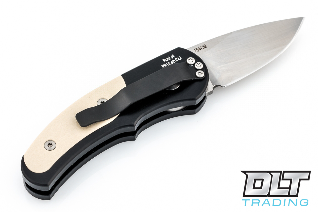 Pro-Tech Runt J4 - Tuxedo Handle - Satin Blade - DLT Trading